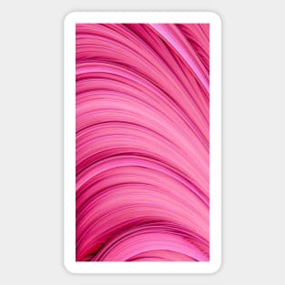 Bubble-Gum Pink Abstract Art Strands Magnet